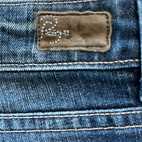 Very Nice Lightly Distressed Paige Jimmy Jimmy Blue Jeans - Picture 7 of 9